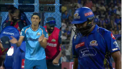Watch: Ashish Nehra wildly celebrates Rohit Sharma’s dismissal in MI vs GT | Cricket News