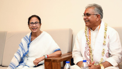‘Apparent betrayal’: Turmoil in Bengal BJP as Dilip Ghosh visits Mamata’s temple event | India News