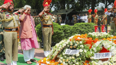 Lt governor Sinha salutes Army jawan, BSF sub-inspector killed in Jammu | India News
